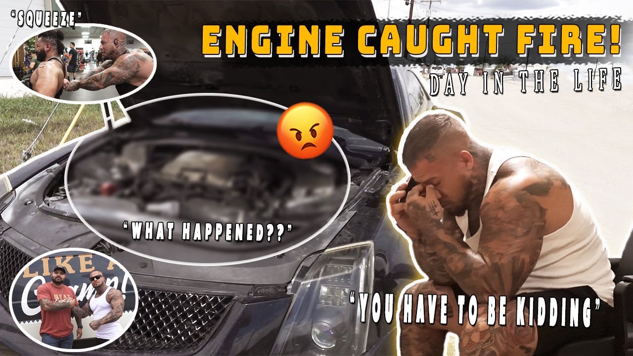 Загорелся двигатель Cadillac CTSV мощностью 900 лошадиных сил! | День из жизни STAX