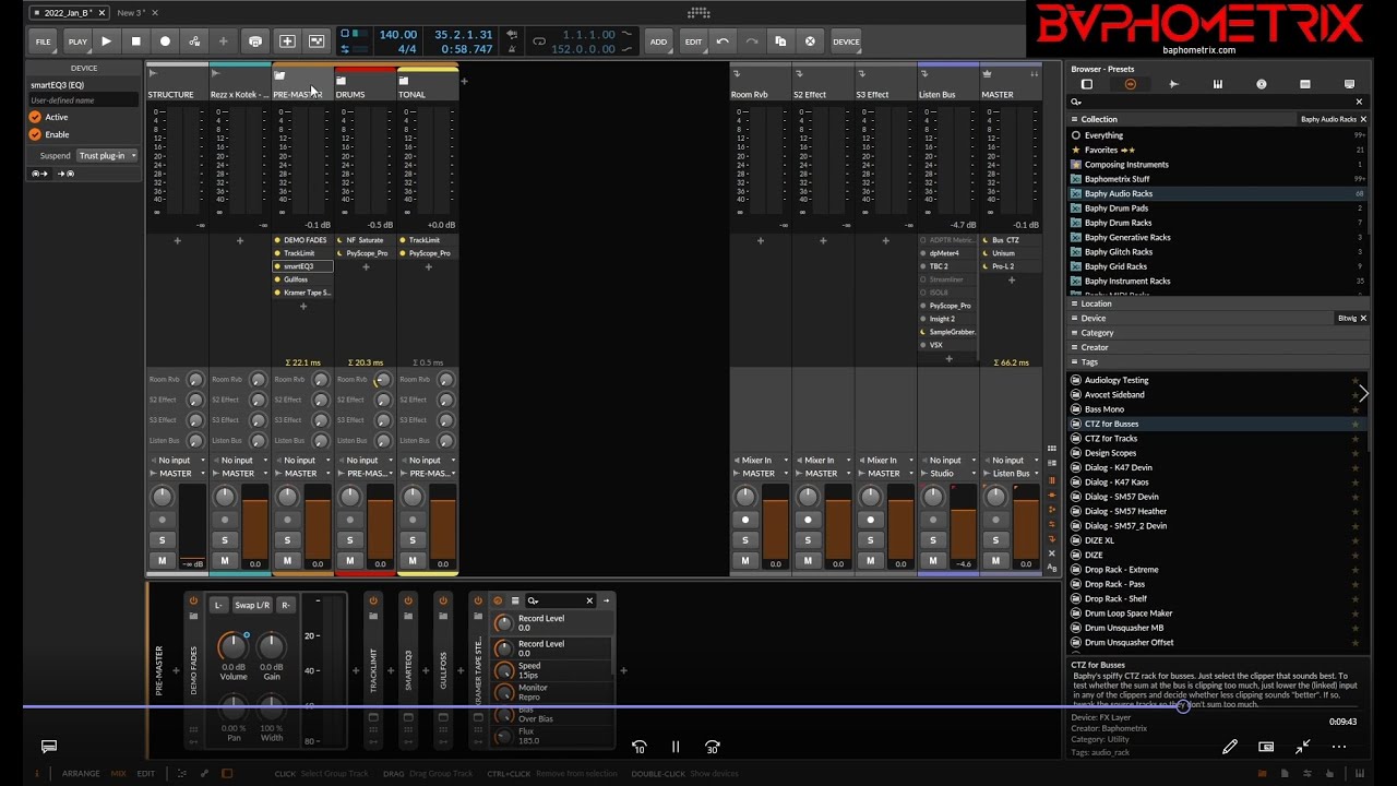 Mixing LOUD with CTZ - Ep. 7 - The "Clipper Cascade" (Busses, Aux Returns, Master)