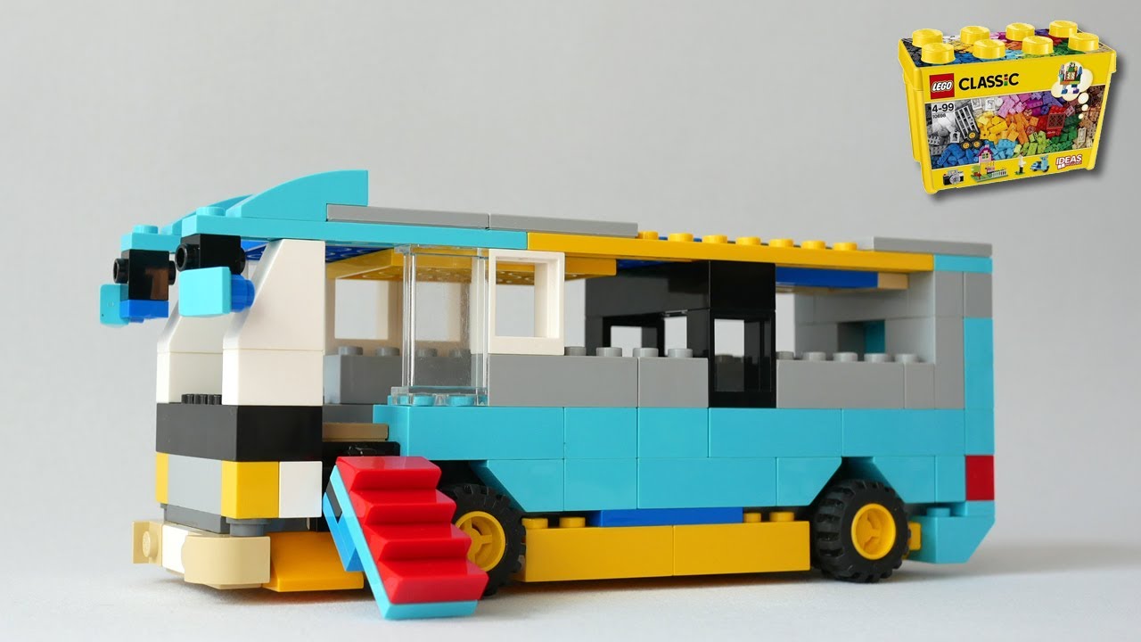 How to Build a Tour City Bus with LEGO Classic 10698 – 観光バスの作り方 レゴ
