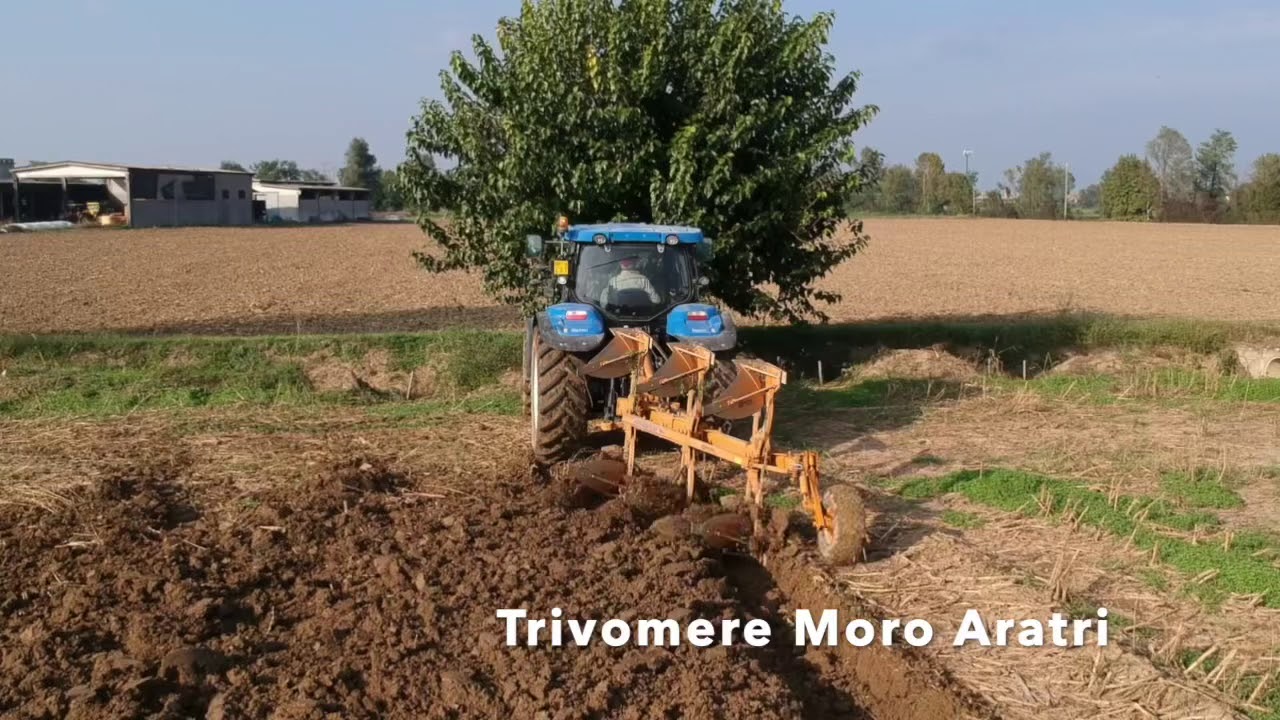 New Holland t.6 e trivomere warrior Moro aratri