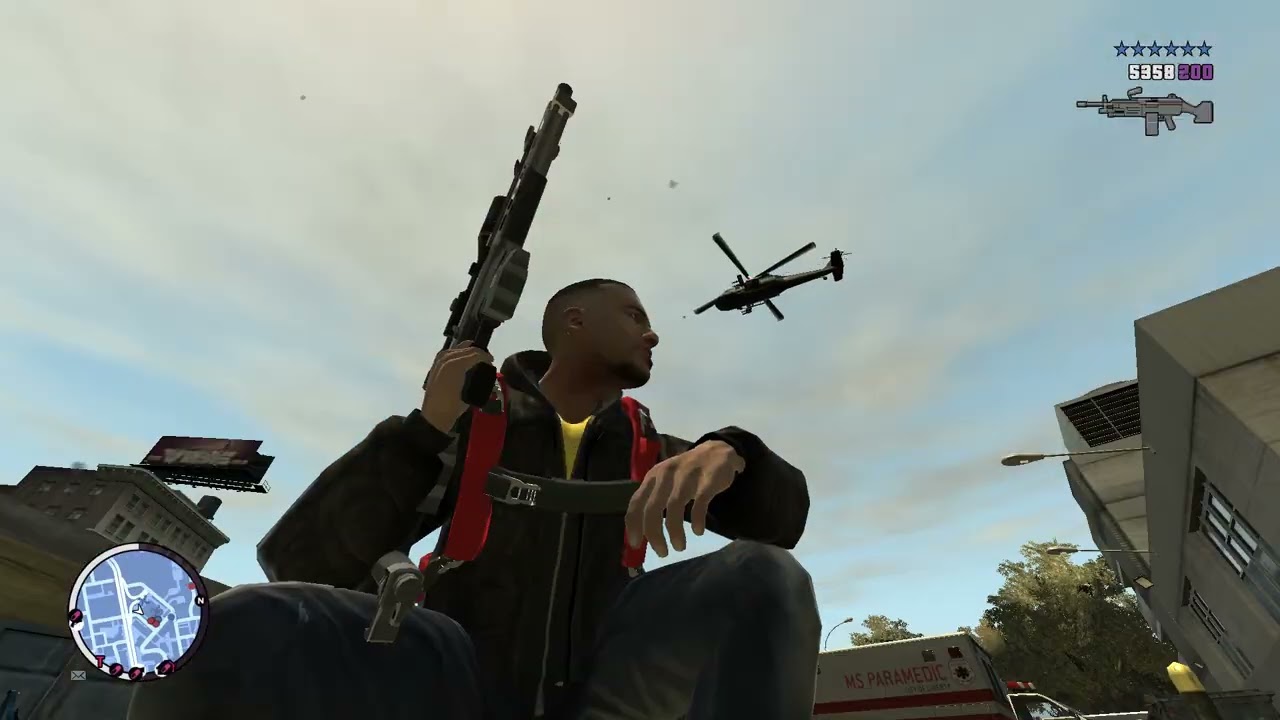GTA 4 TBOGT - Burger Shot Gang Shootout + Six Star Escape