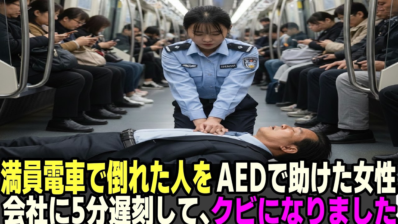 満員電車で倒れた人をAEDで助けた女性。数日後、帰りの電車で見知らぬ母娘が「ずっと探してました」