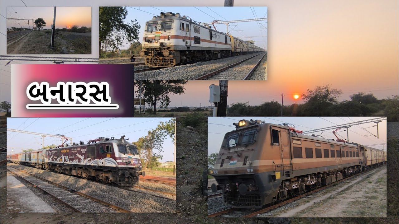 વિકલી ટ્રેન બનારસ અને ઇન્ટરસીટી અને લોકલ 59424 એક પણ ક્રોસિંગ જોવા ન મળ્યું સામે 2 નં.પ્લેટફોર્મ સાફ
