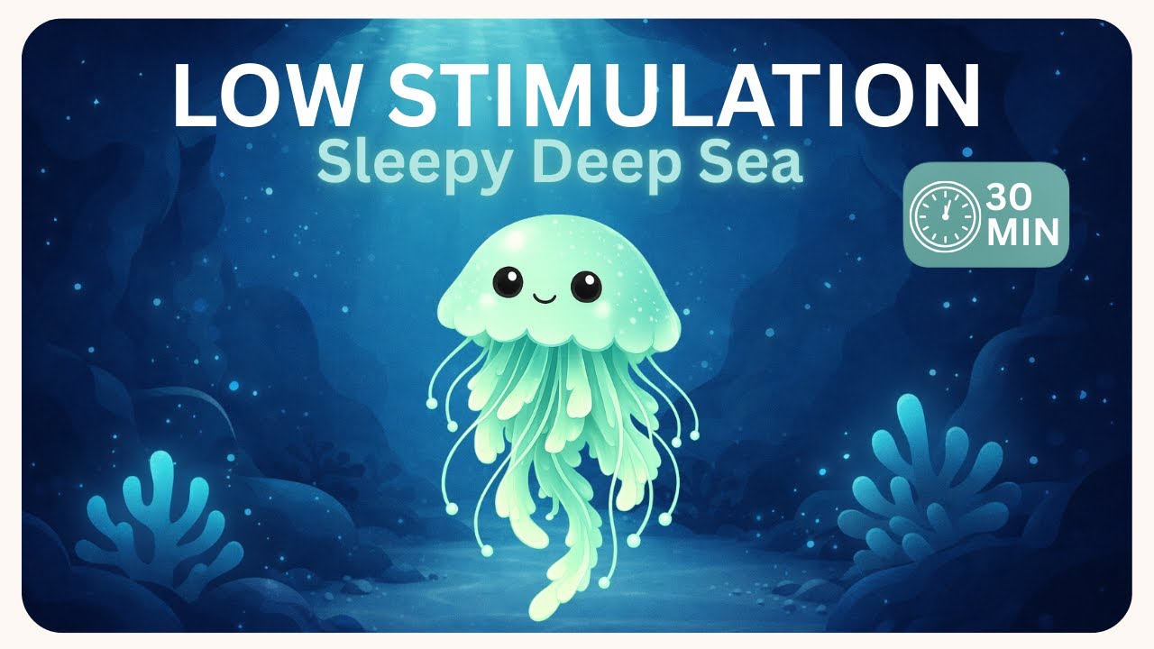 30 Minutes of Calm Ocean Glow 🌊 | Low Stimulation Sleep Music for Babies & Toddlers