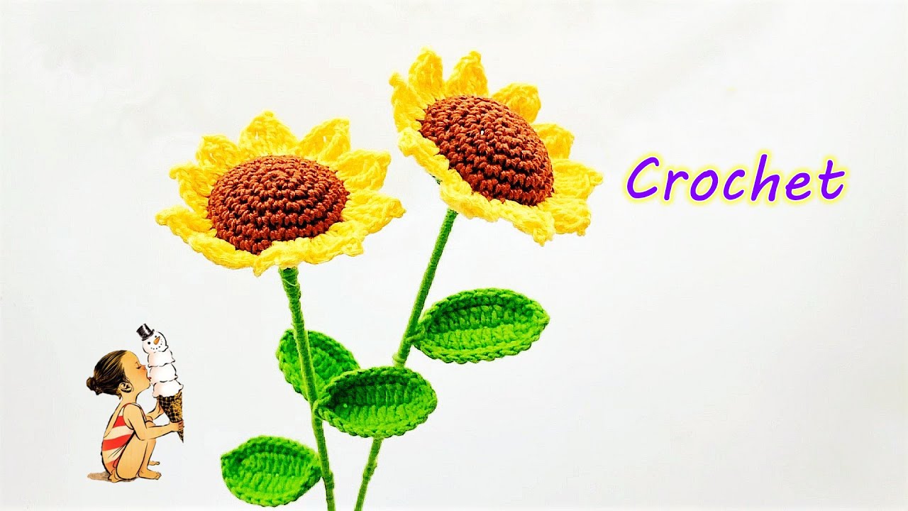 Crochet sunflower