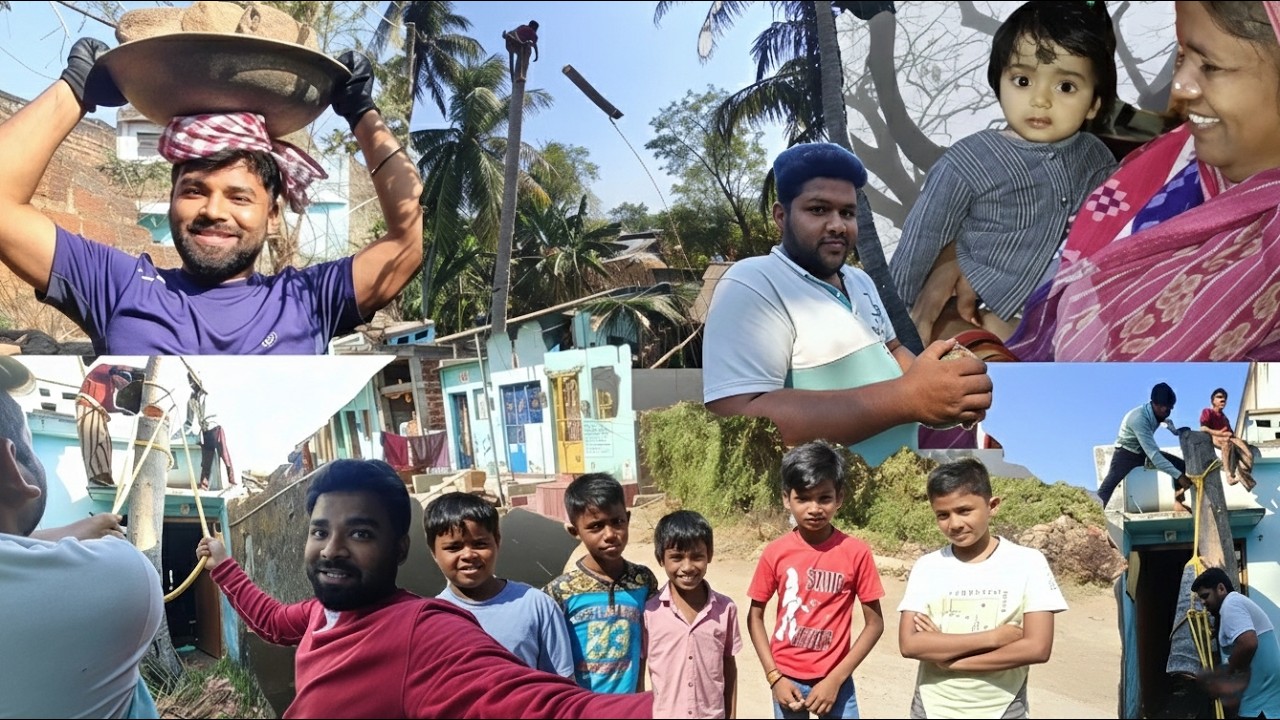 Ghara Ka Kaam 🏠| Mota Bhai Ka Power or Coconut Tree Cutting🌴| Badmaash Ladke😎| Cute Baby😍  | vlog
