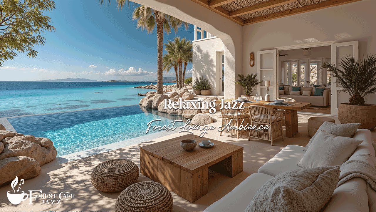 Relaxing Jazz For Working | Smooth Jazz With Ocean Sounds for Mind Refresh to Focus on Work & Study