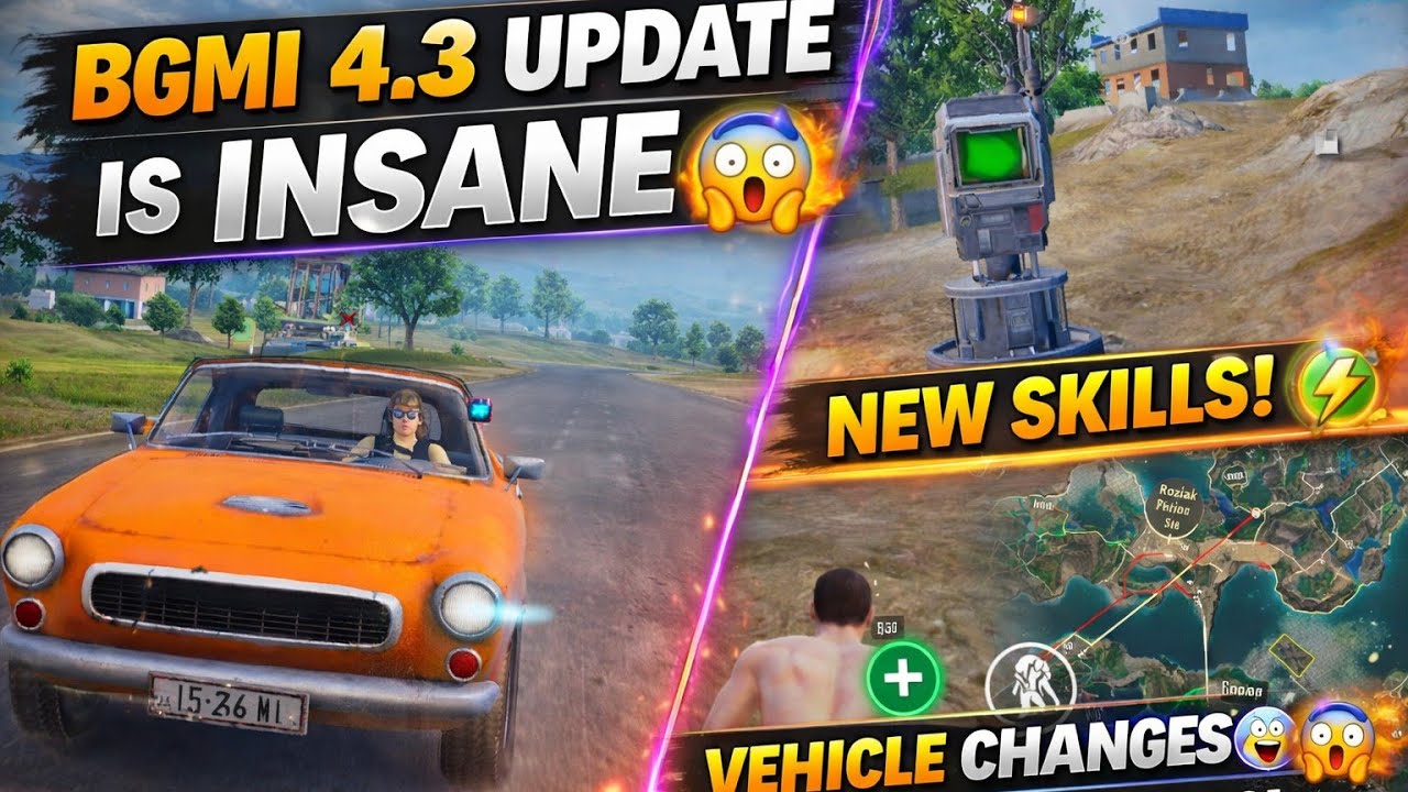 BGMI 4.3 Update is INSANE 😱 | New Skills, Vehicle Changes & Hidden Features!