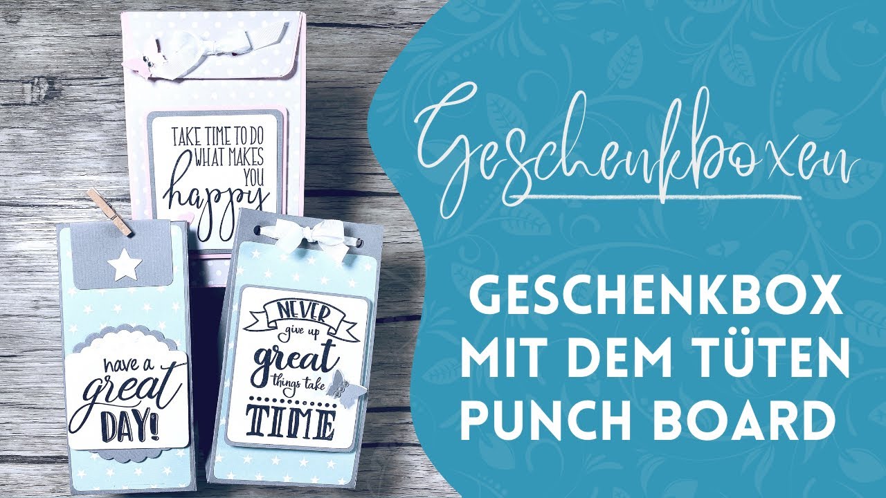 Geschenkbox mit dem Tüten-Punchboard