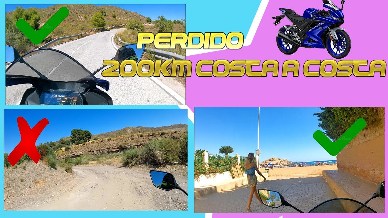 ME PIERDO VIAJANDO CON UNA YAMAHA YZFR 125 200KM DE COSTA A COSTA  (MOTOVLOG ESPAÑOL)