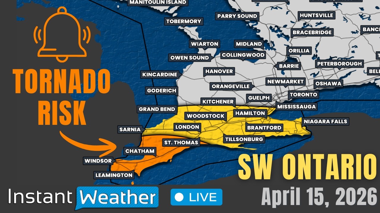 Wed, Apr. 15, 2026 | Tornado & Severe Risk Coverage: Southwestern Ontario