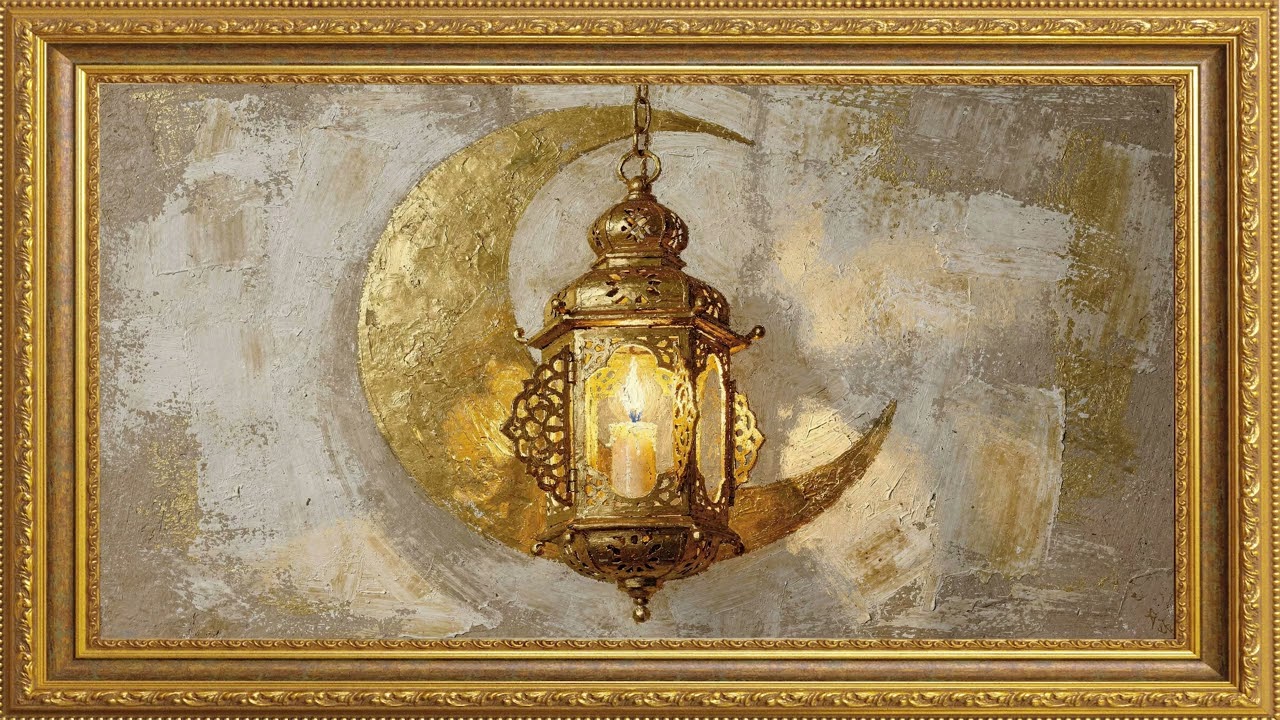 Islamic Background Music | Ramadan Mubarak 🤲🌙Ramadan gold vintage frame| Frame TV Art