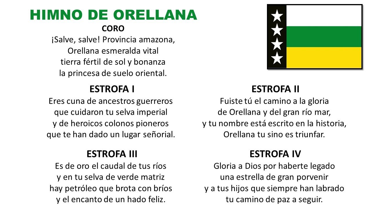 Himno de Orellana - Letra y Música