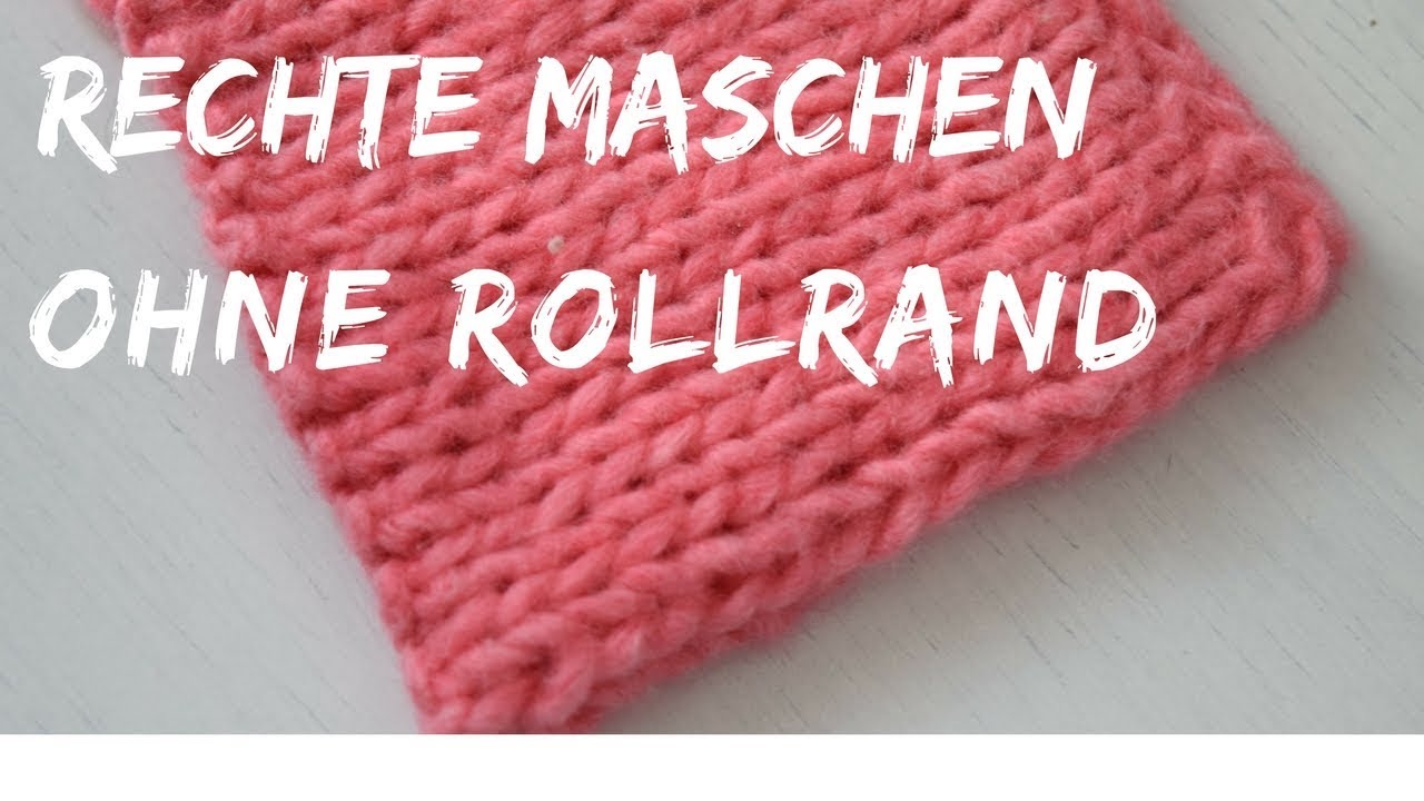 Rechte Maschen ohne Rollrand | Strickmuster für Schal | #57