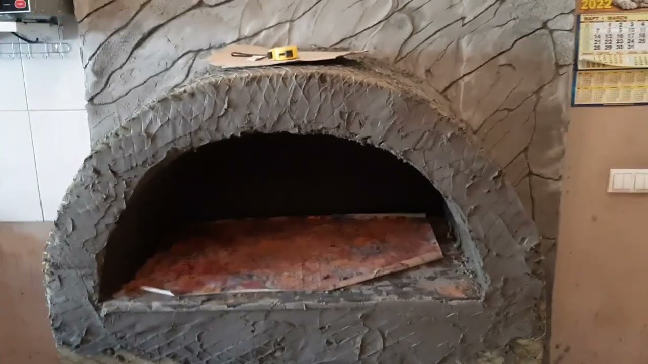Отделка печи, кафельный клей.