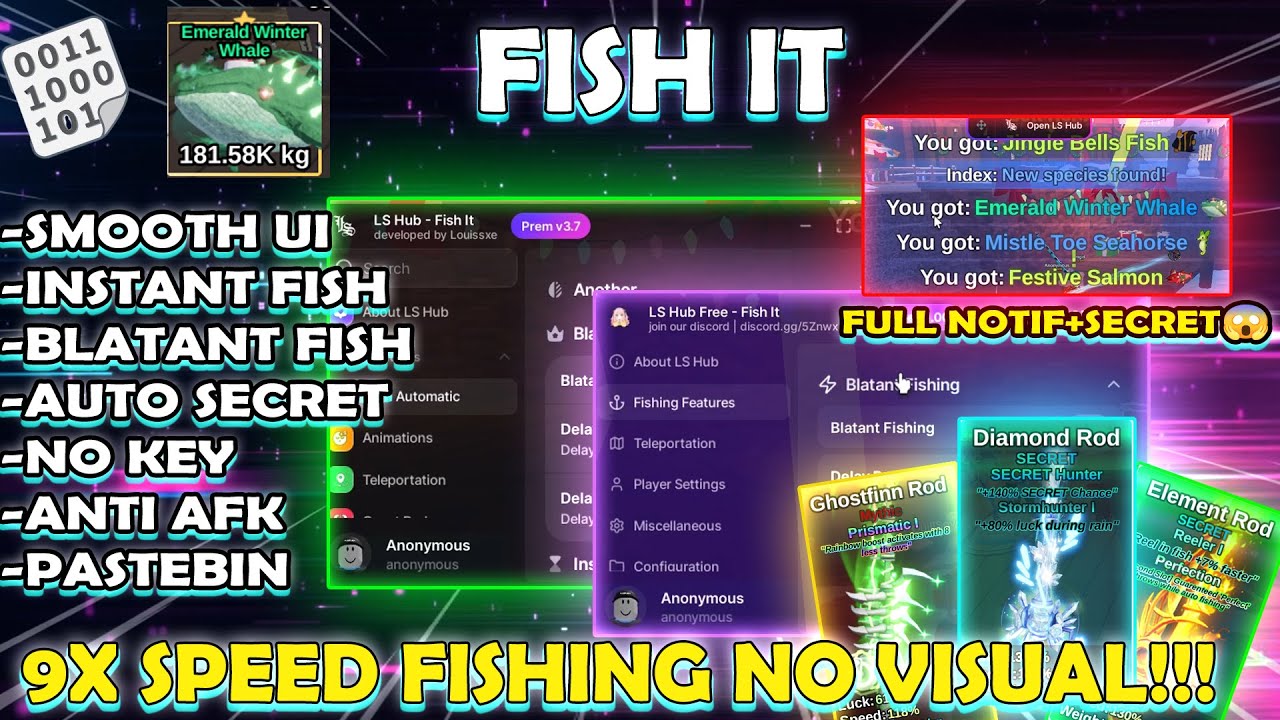 🔥 FISH IT SCRIPT 2026 PASTEBIN – AUTO SECRET 😱 | 9X SPEED! INSTANT FISH | NO VISUAL | 100% FREE🔑