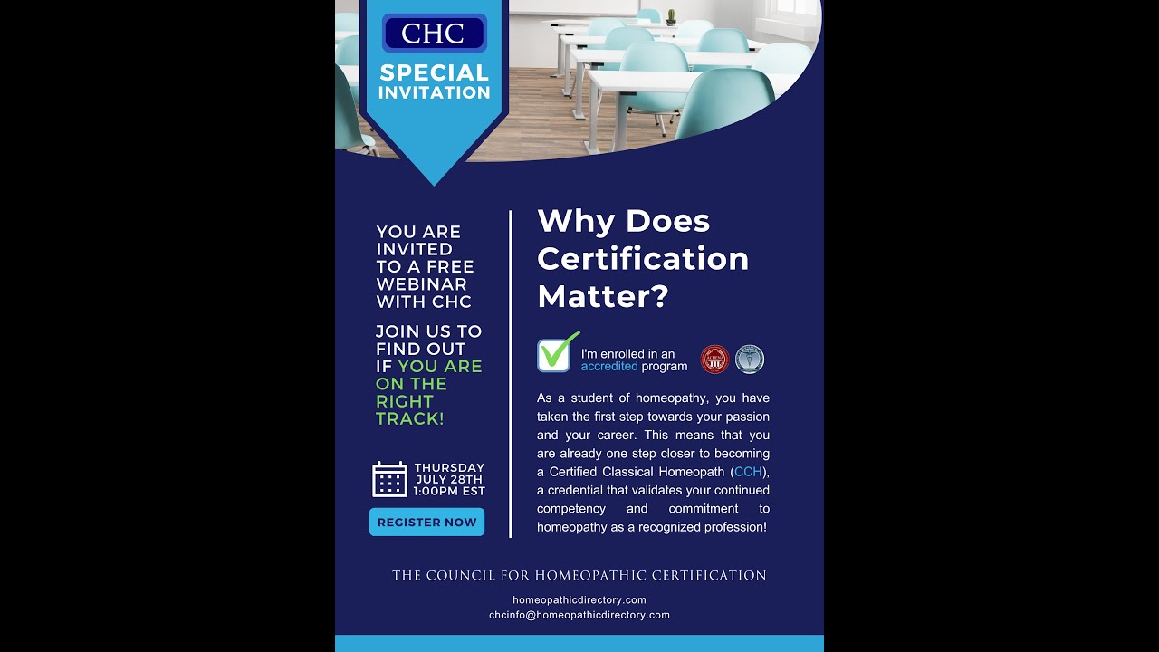 Why Does Homeopathic Certification Matter?