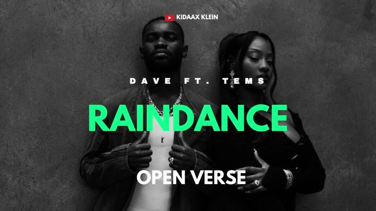 Dave - RainDance при участии Tems [ОТКРЫТЫЙ КУПЛЕТ] Инструментальный БИТ + ПРИПЕВ