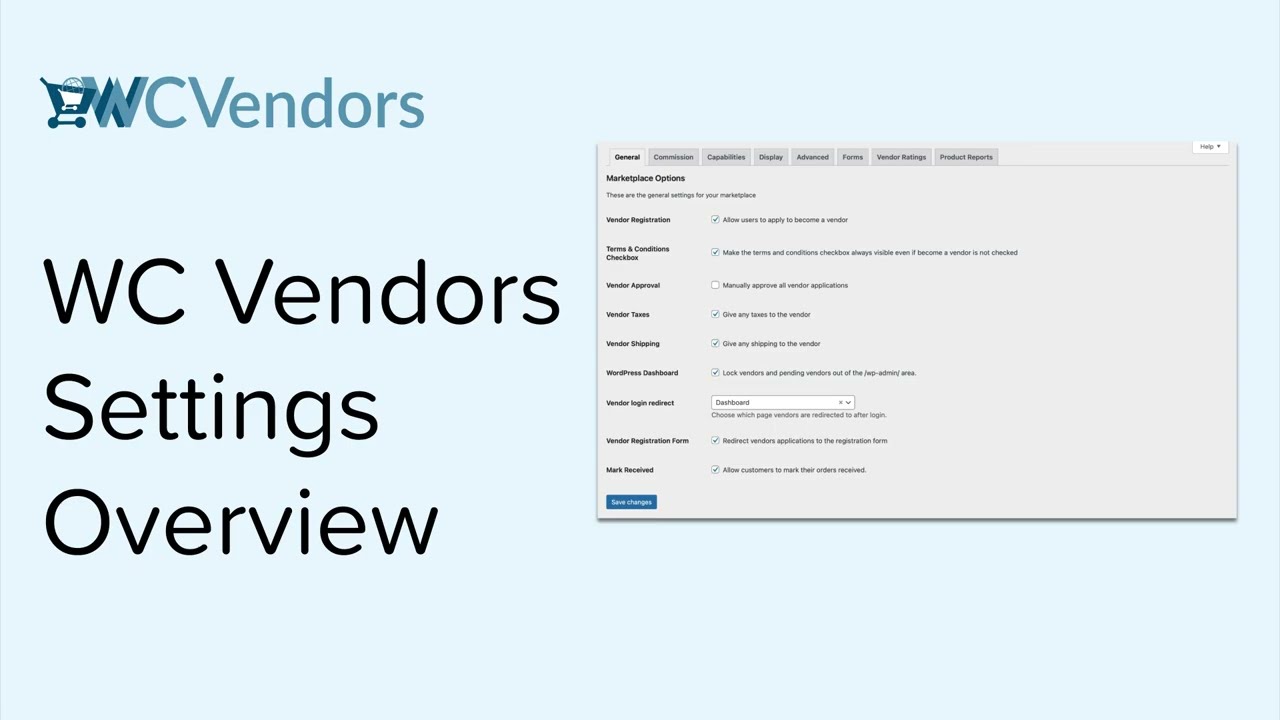 WC Vendors Marketplace Settings