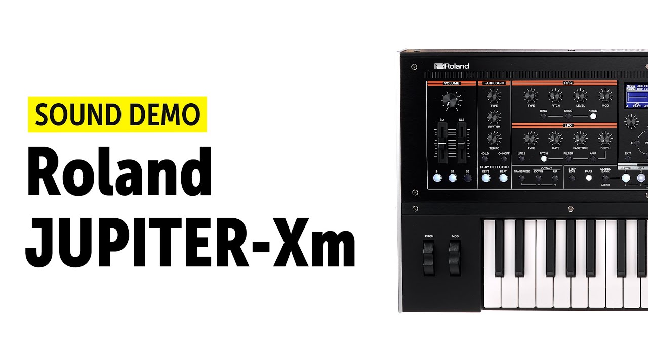 Roland Jupiter-Xm Sound Demo (no talking)