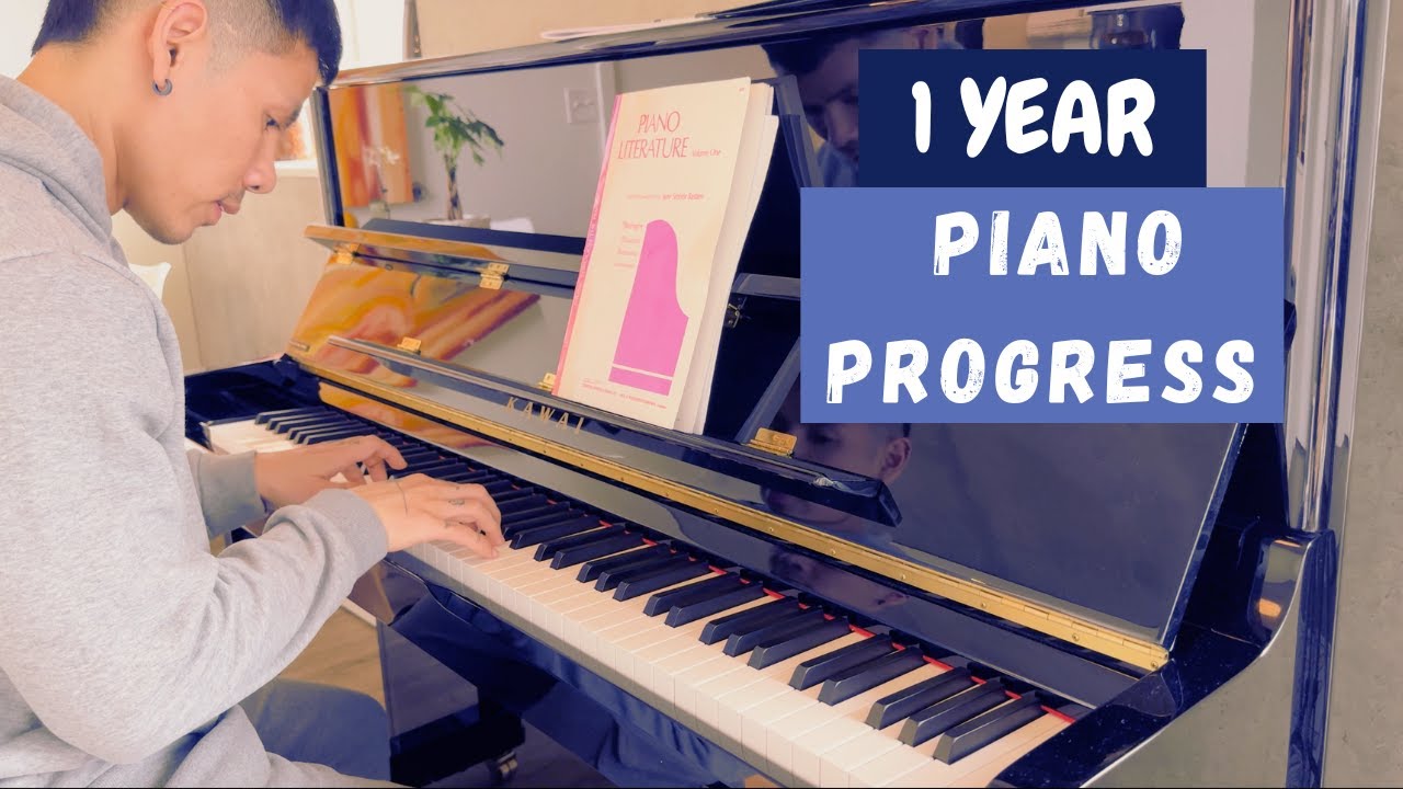 1-year Adult Piano Progress Self Taught to Private Lessons.