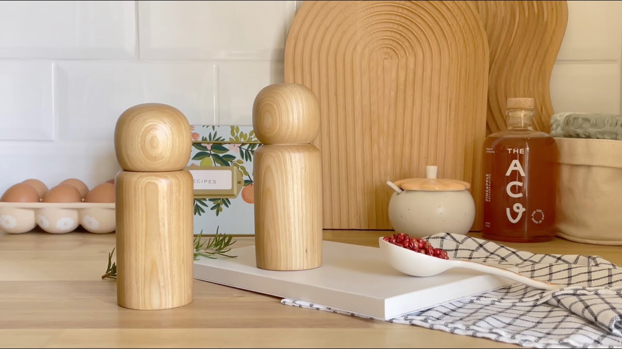 Guayabo Spice Mill Set (2-Pack, Shaker & Grinder) - Ash Wood | Monday Moose