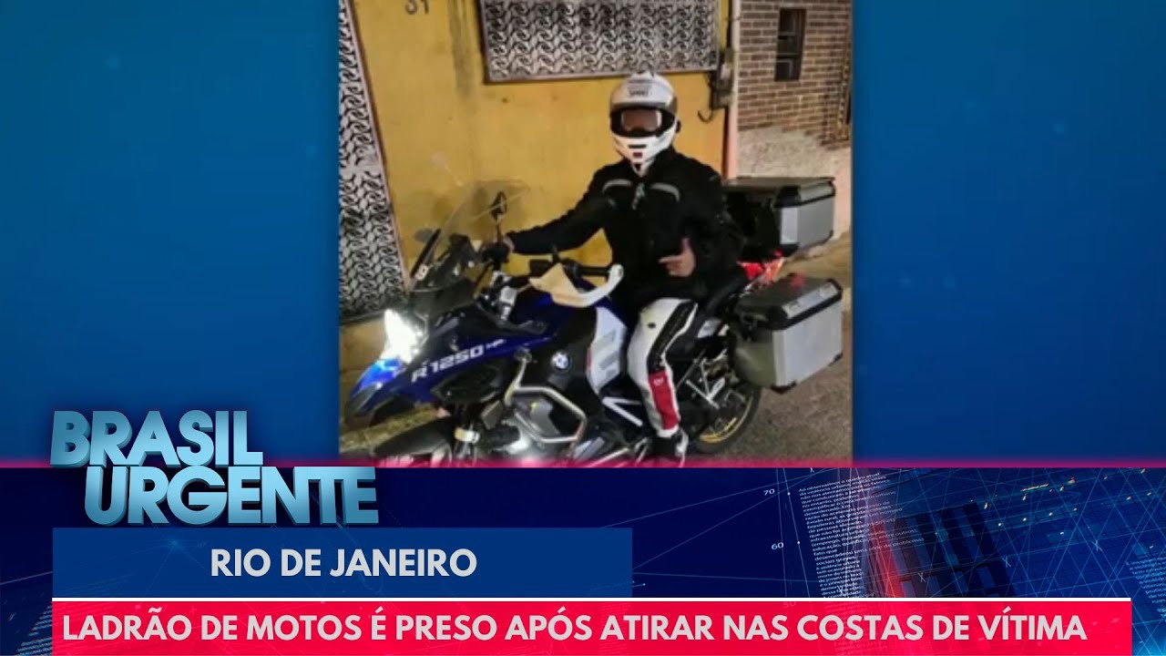 Ladrão de motos é preso após atirar nas costas de vítima | Brasil Urgente