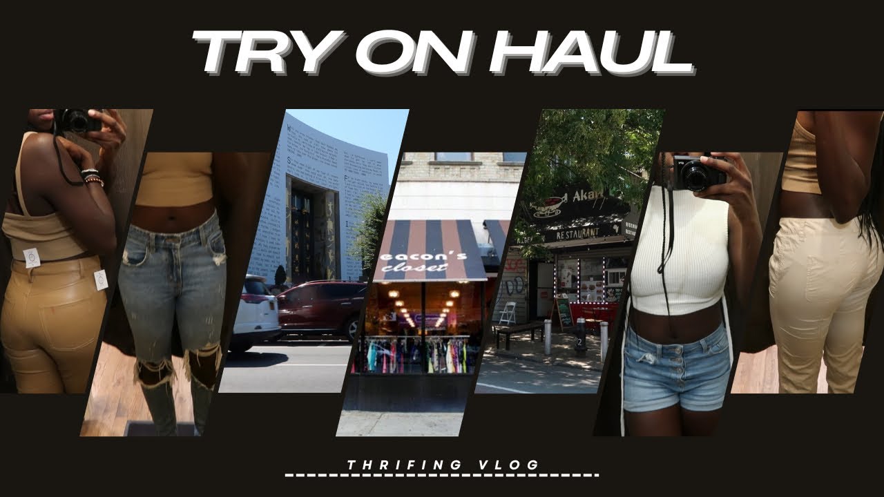 Try on haul thrift shopping | Beacons closet vlog