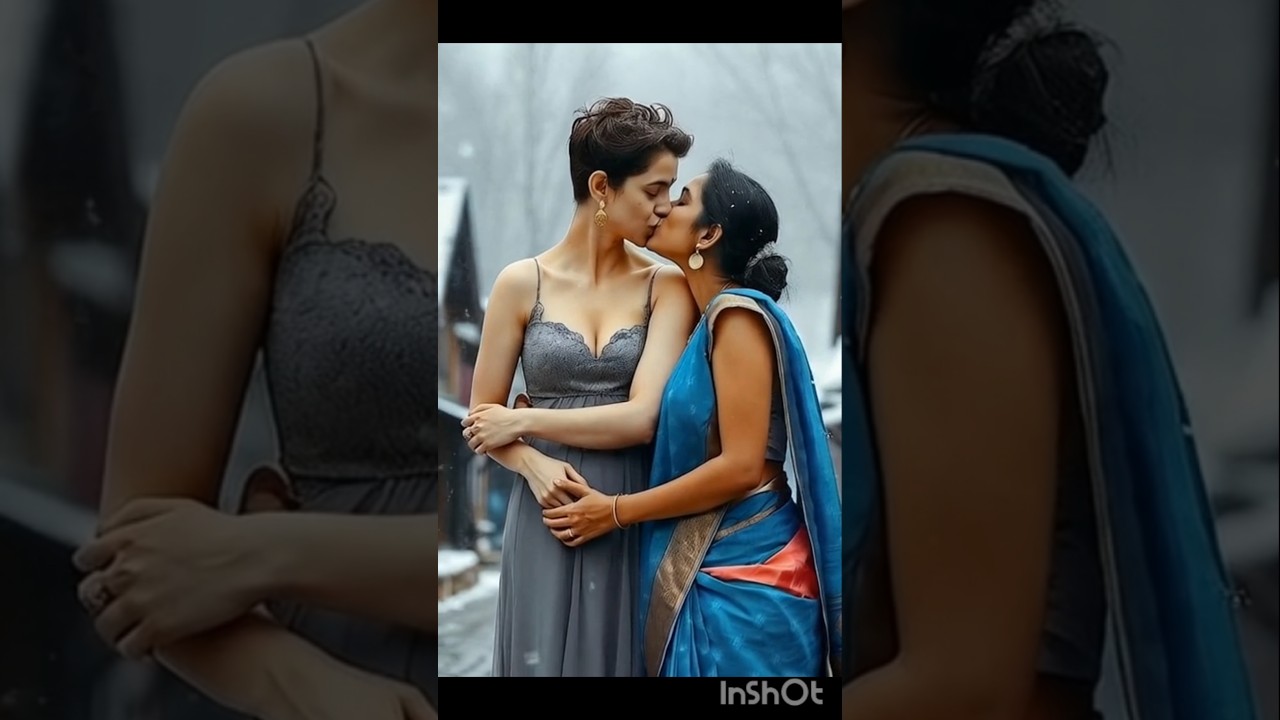 🔥💋 Women lip kiss with deep love under fog💋🔥 lesbian mature woman lip kiss #love #kissing #kiss
