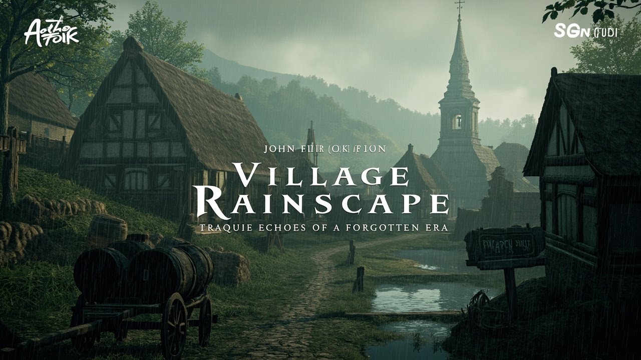 A Village Awash in Medieval Rain | Aether Folk's Enchanted Soundscape 🌧️