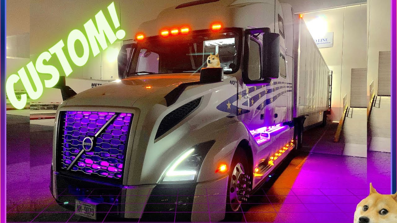 My NEW Semi Truck Gets ALOT MORE Neon LED Underglow Lights | Installation Process | 2021 Volvo VNL