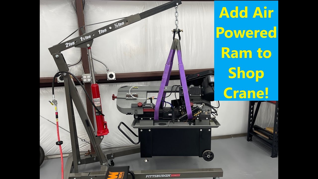 Air Powered Ram for Shop Crane Install and Use