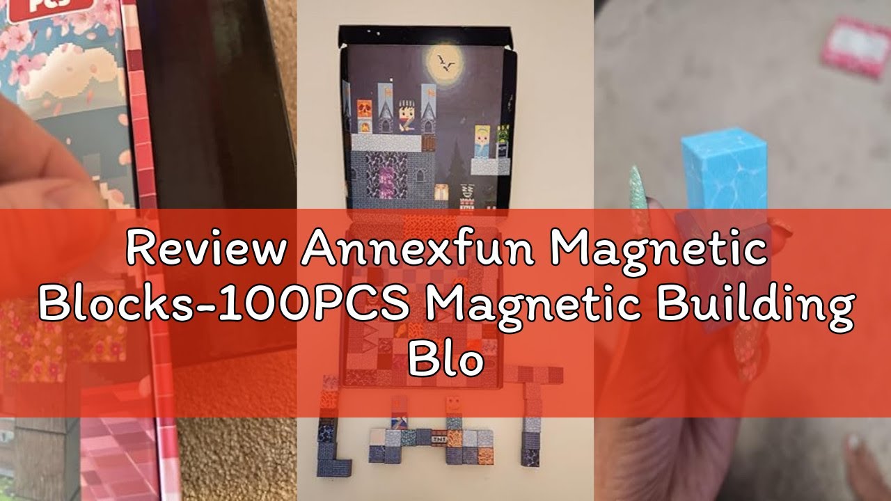 Review Annexfun Magnetic Blocks-100PCS Magnetic Building Blocks, Magnetic Tiles Kids Build Cubes 202