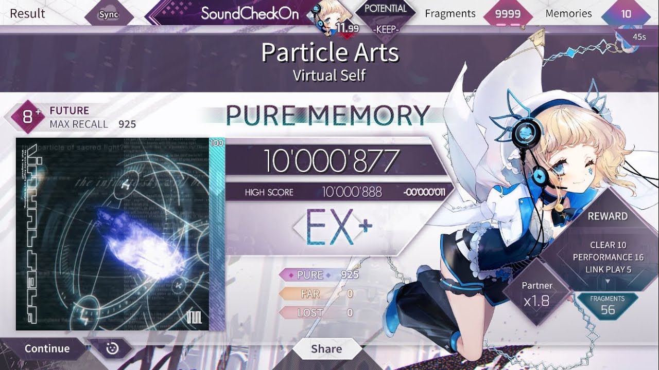 [Arcaea&rsquo;s Deleted Song] Particle Arts (Future 8+) PURE MEMORY