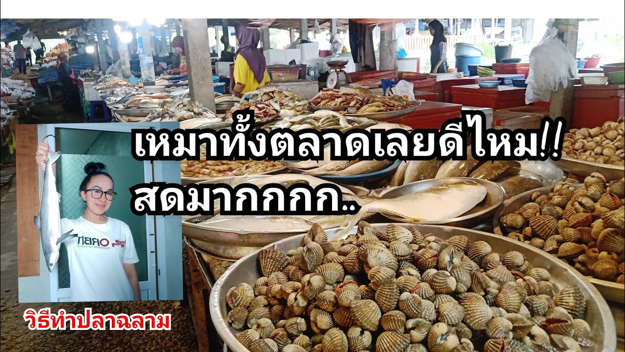 ตลาดชาวประมง ตลาดริมทะเล ตลาดสะกอม