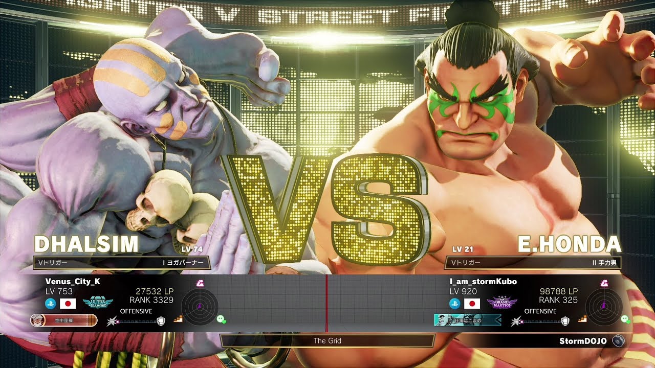 Venus_City_K (Dhalsim) vs Storm Kubo (E.Honda)：Venus_City_K（ダルシム）vs ストーム久保（本田）