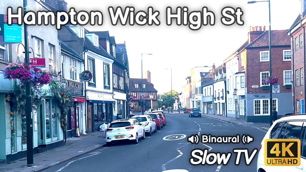 Hampton Wick High Street Walk - Slow TV