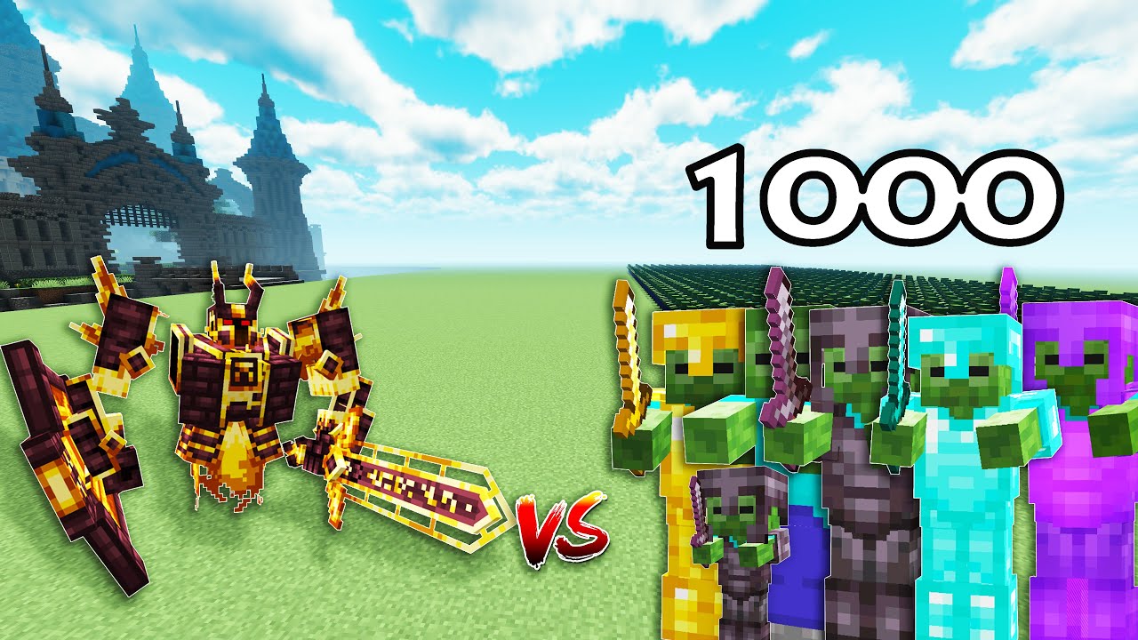Ignis Vs 1000 Zombies | Minecraft