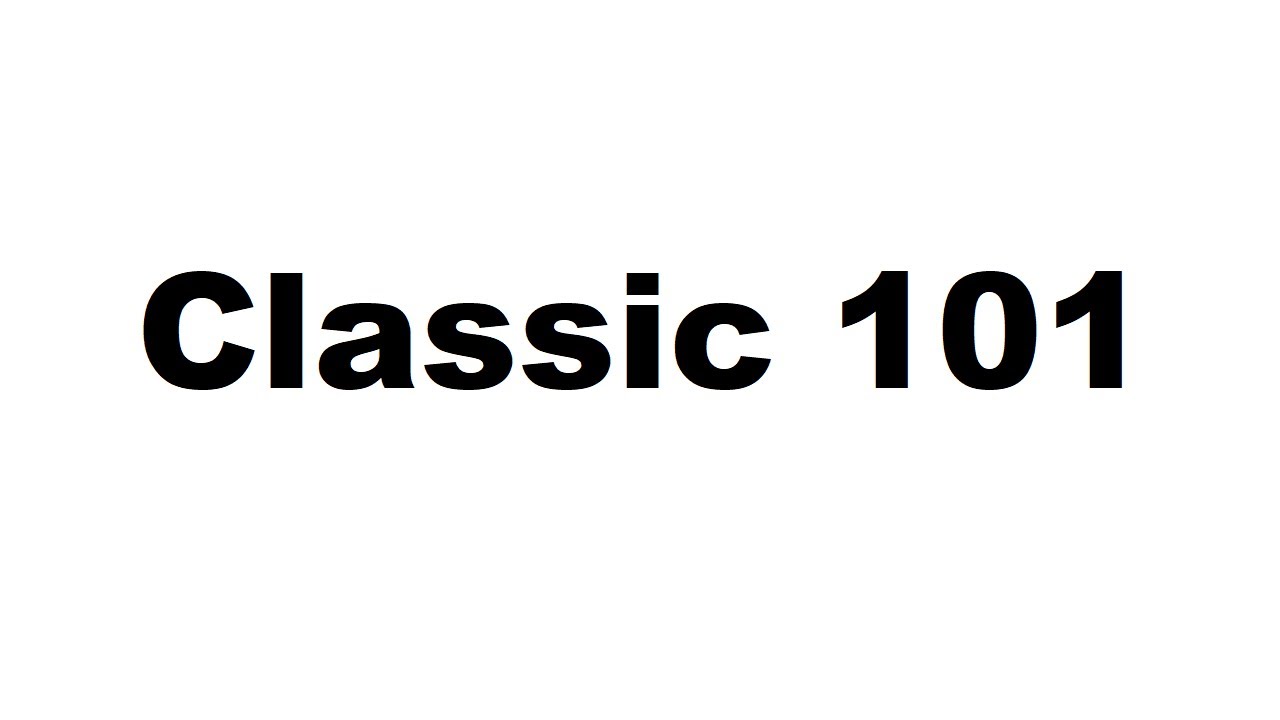 Classic 101 (inside the mind of a Classic Godlike)