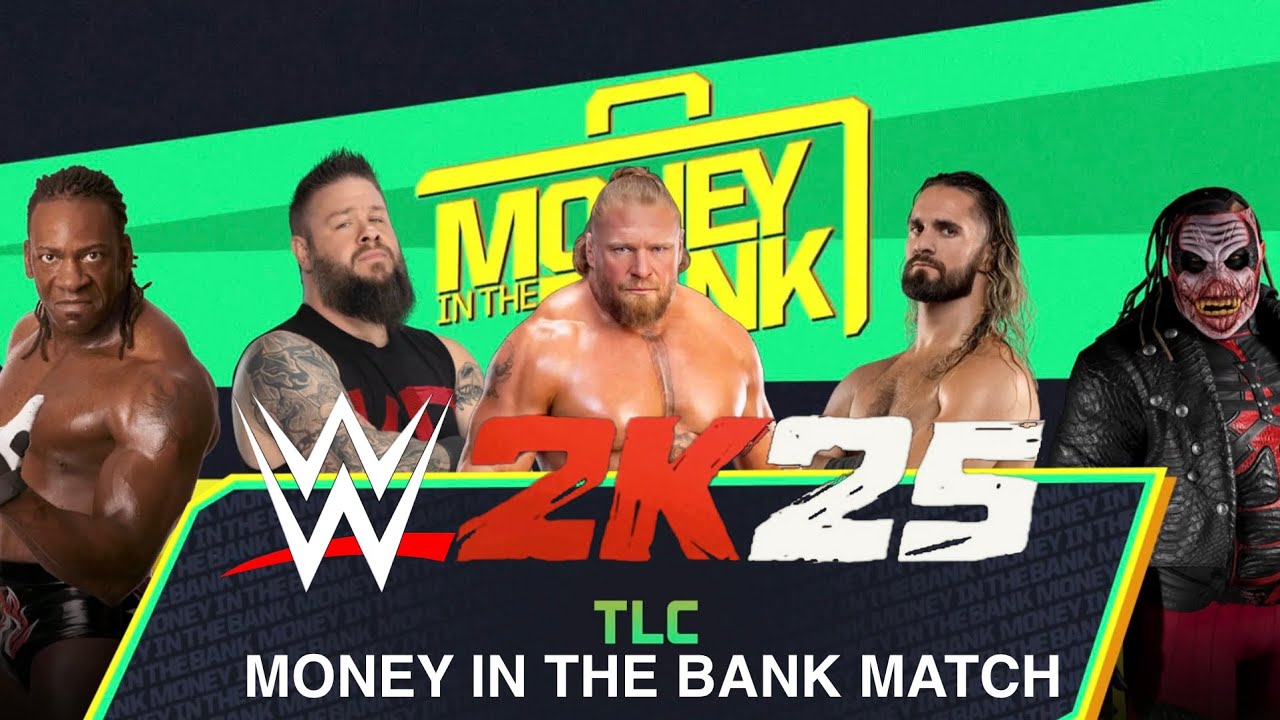 WWE2K25 - Матч "Money in the Bank" с лестницами | За контракт на титул WWE | Команда из 5 человек
