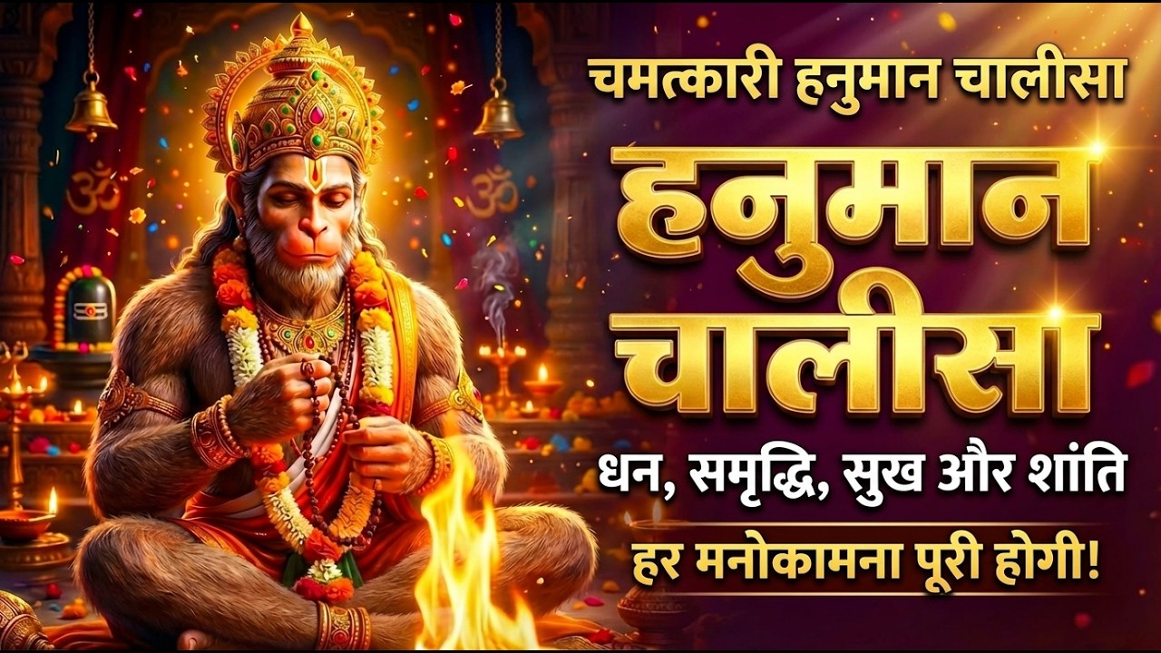 तेज़ 21 बार हनुमान चालीसा 🚩 आज ही सुनो, अटके काम चल पड़ेंगे और भय टूटेगा #hanumanchalisa