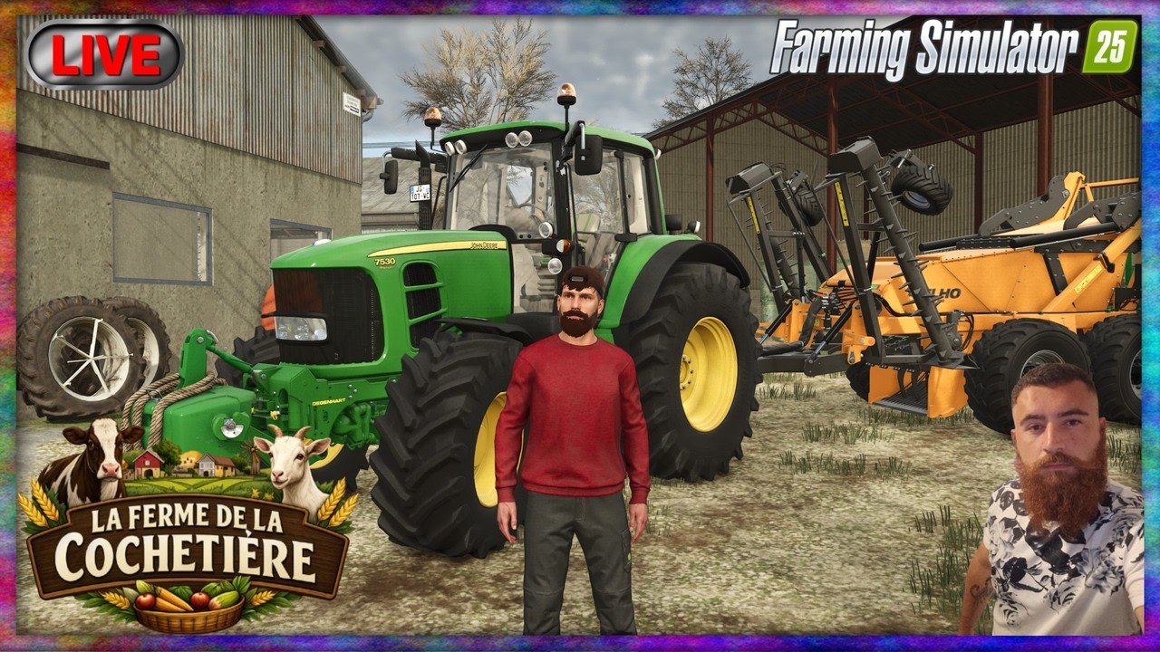 🔴🐄LA FERME DE LA COCHETIERE🐂RAMASSAGE DE PIERRES😁! FARMING SIMULATOR 25 !