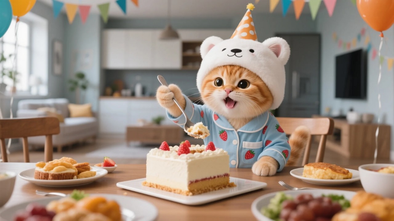 A Lonely Birthday for Ginger Kitten💔… Then Papa Cat Steps In 🎉🎂
