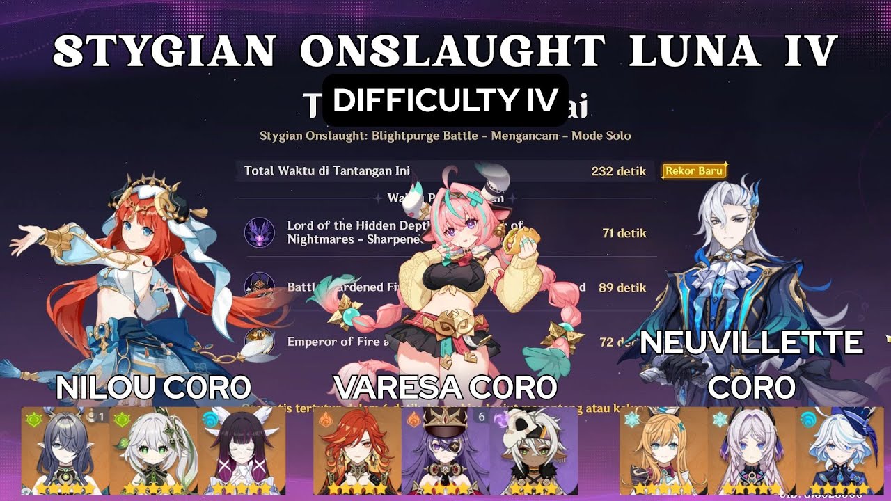 Stygian Onslaught Luna IV Difficulty IV | Genshin Impact