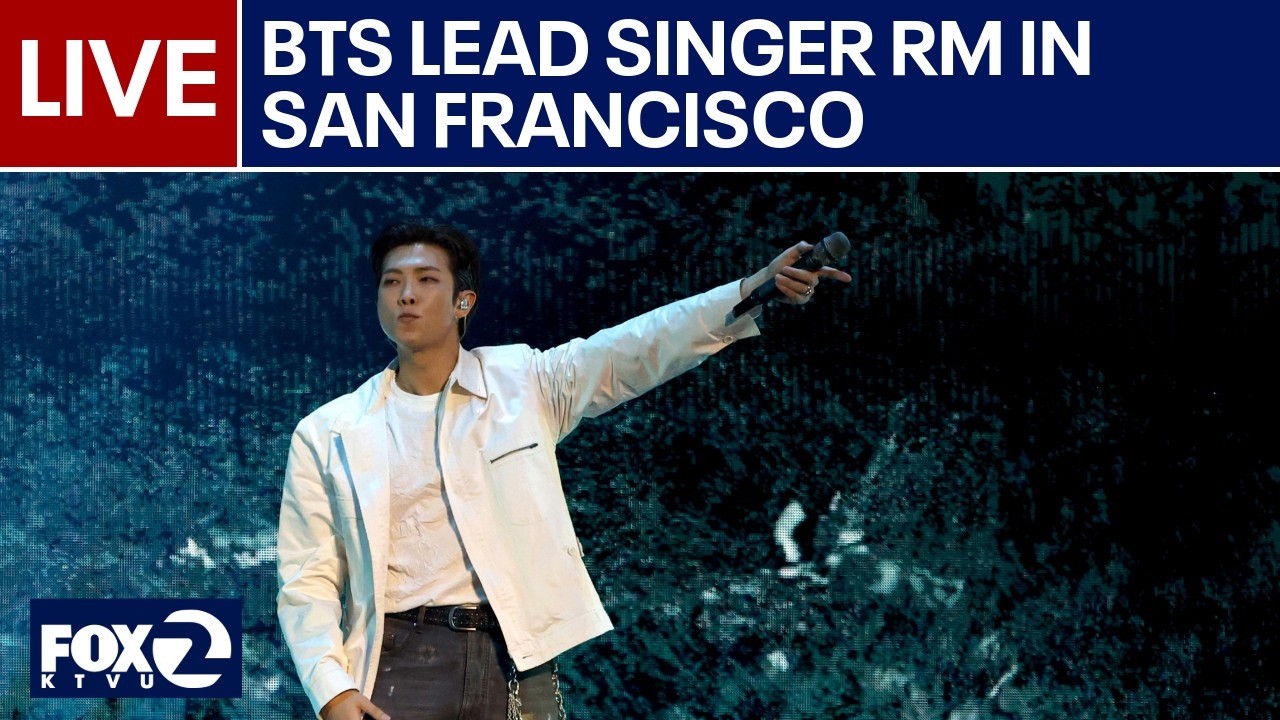 В ПРЯМОМ ЭФИРЕ: RM из BTS в Сан-Франциско на арт-коллаборации в SFMOMA | KTVU