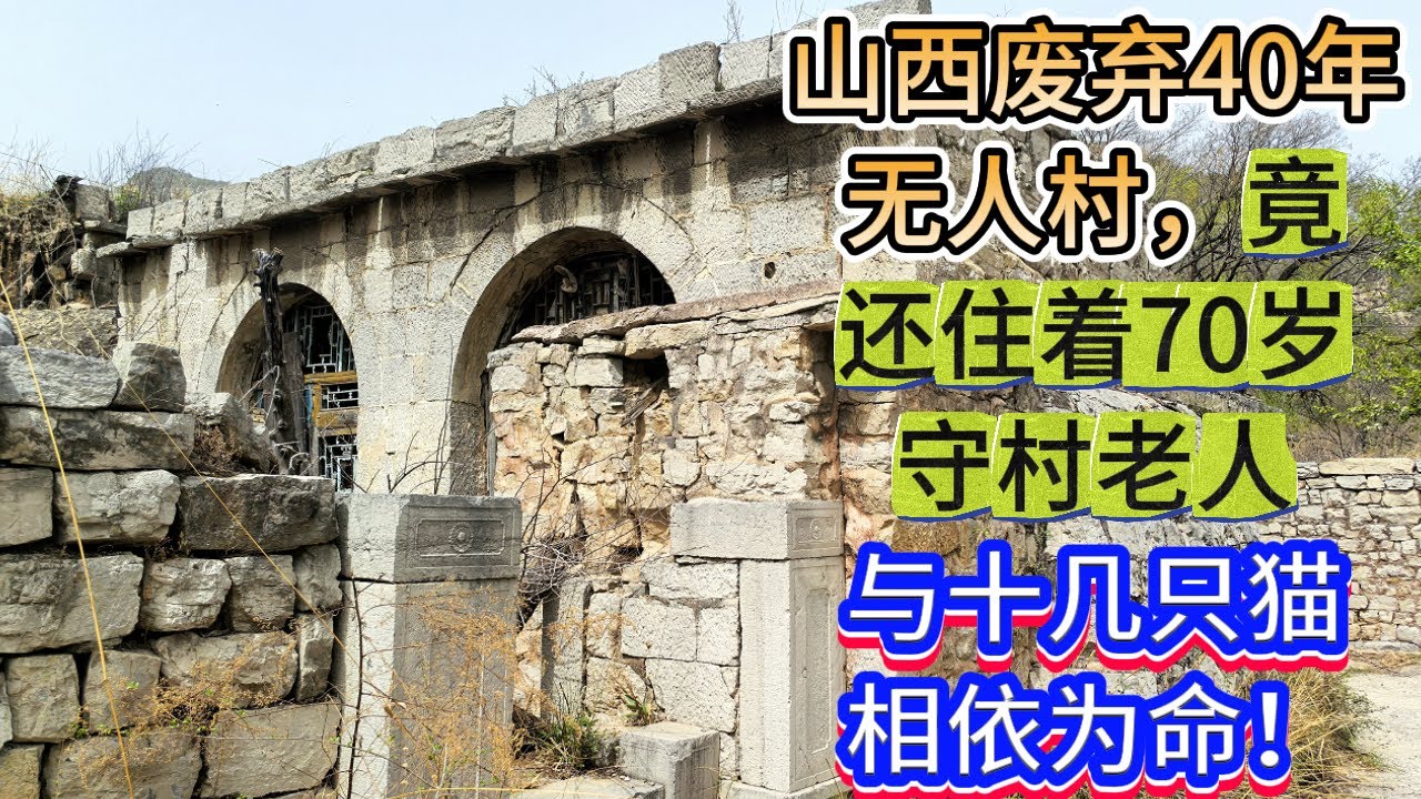 山西废弃40年无人村，竟还住着70岁守村老人，与十几只猫相依为命！