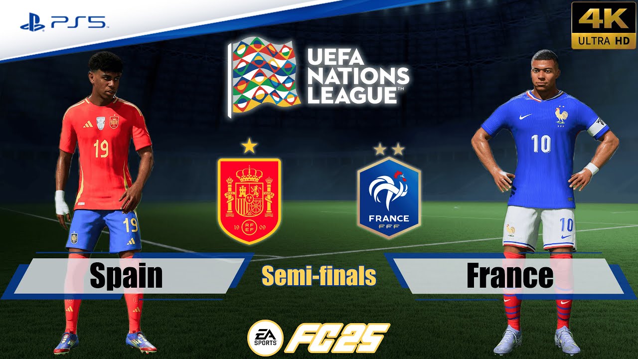 FC 25 - Spain vs. France | UEFA Nations League - Semi finals | Full Match | PS5™ [4K]