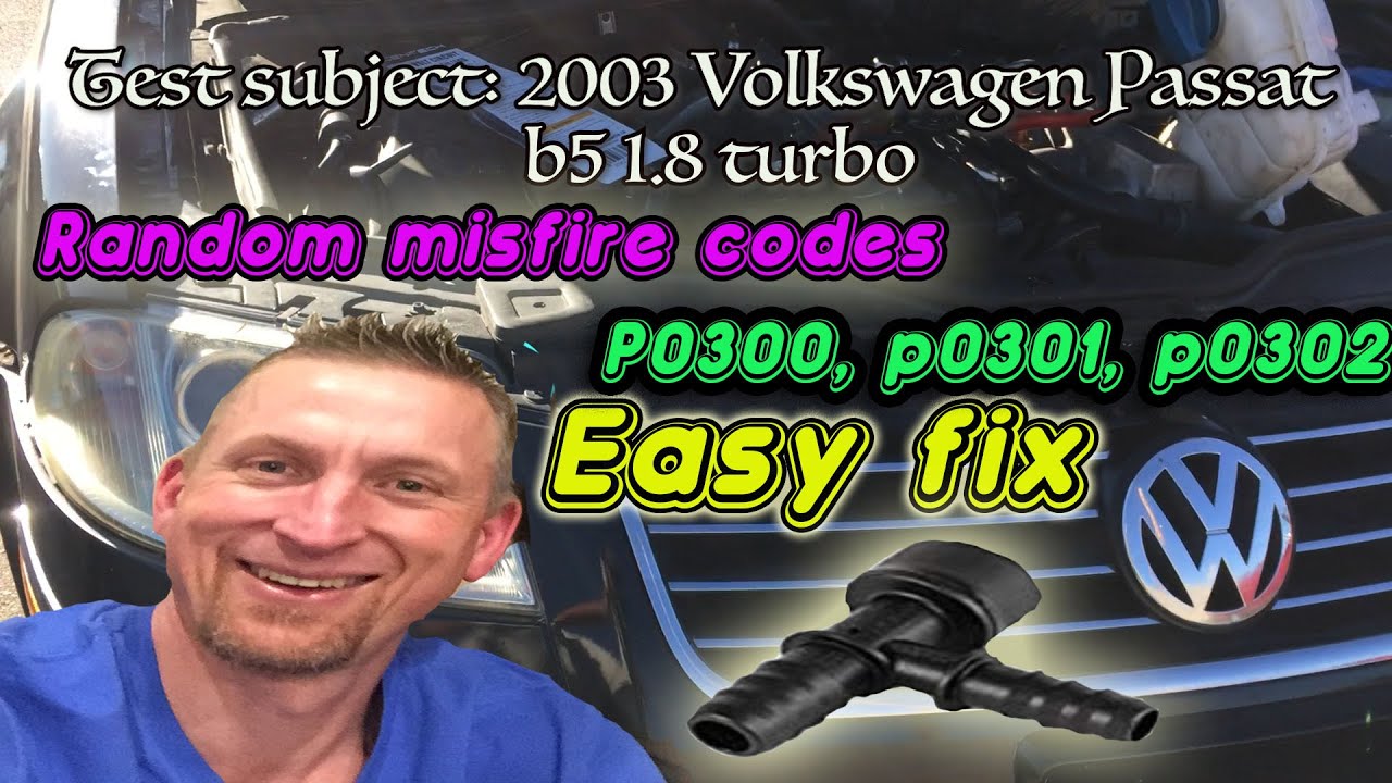 Исправление случайных ошибок зажигания в двигателе Volkswagen Passat, p0300, p0301, p0302, B5, Au...