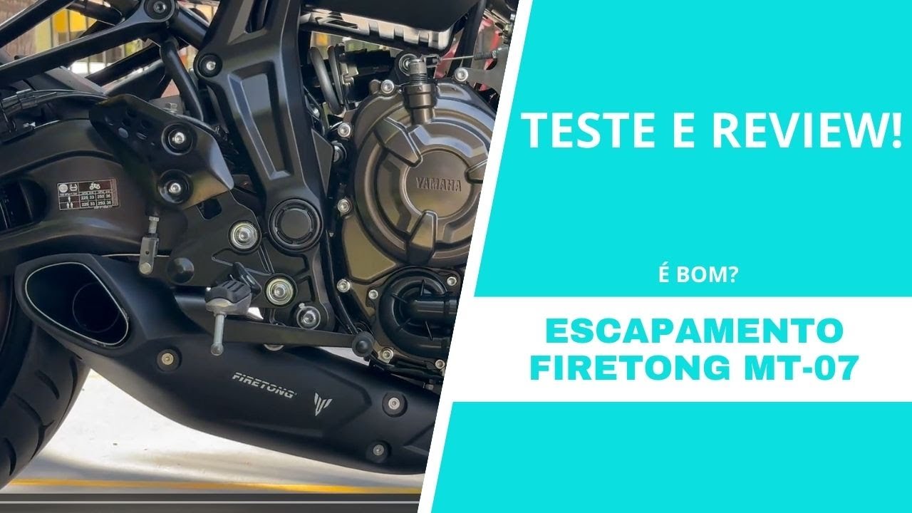 Como fica o escapamento esportivo Full na Yamaha MT 07 Firetong