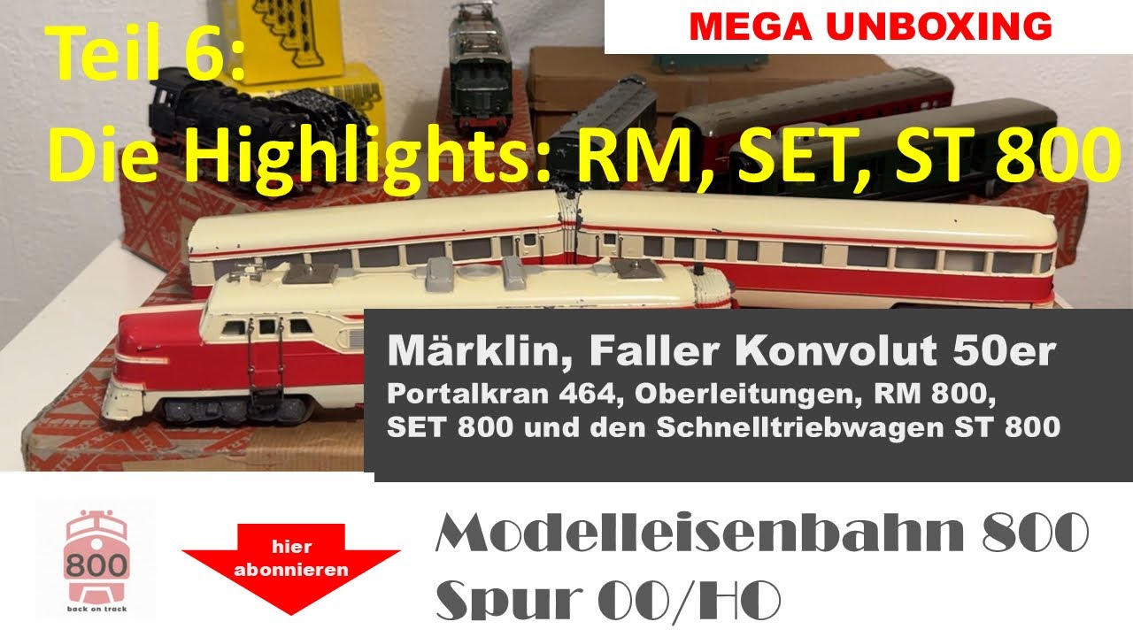 Teil 6: Kauf einer Modelleisenbahn aus den 50er Jahren, mit Märklin RM 800 SET 800 ST 800 und …